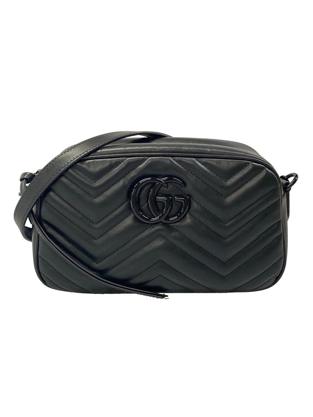 Gucci Gg Marmont Black Leather Shoulder #363435G14B